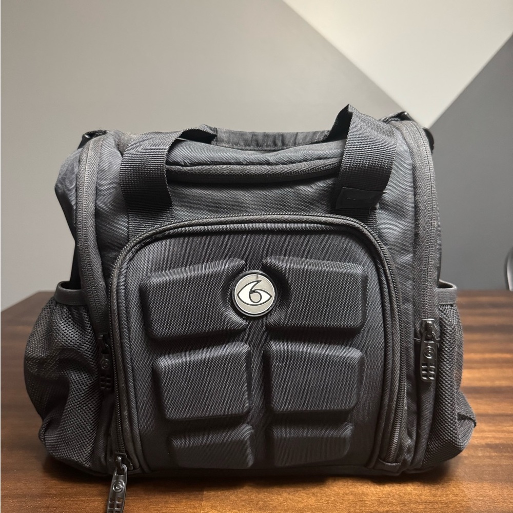6 Pack Fitness Black Meal Management Bag